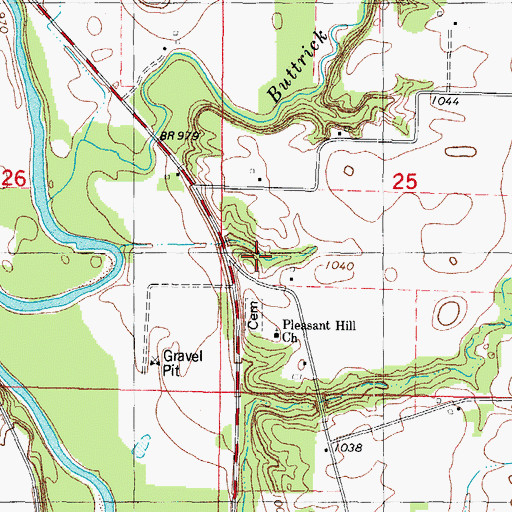 Topographic Map of Site of Stagecoach Trail Historical Marker, IA