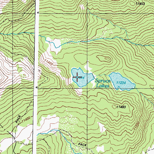Topographic Map of Spruce Lake Number 2, CO