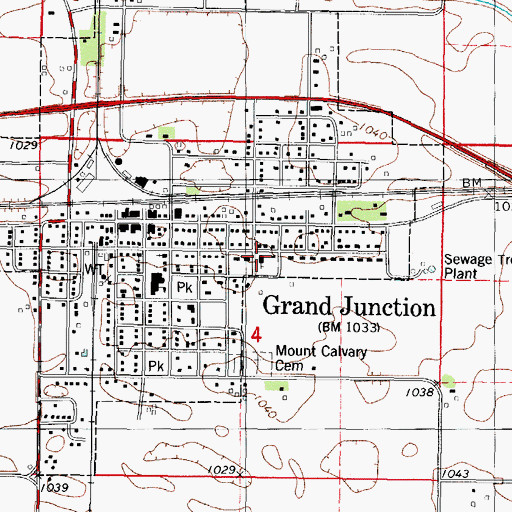 Topographic Map of Saint Brigid's Catholic Church, IA