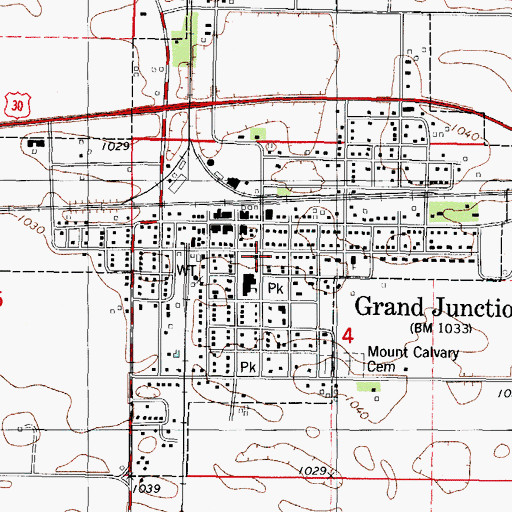 Topographic Map of United Methodist Church, IA