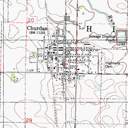 Topographic Map of United Methodist Church, IA