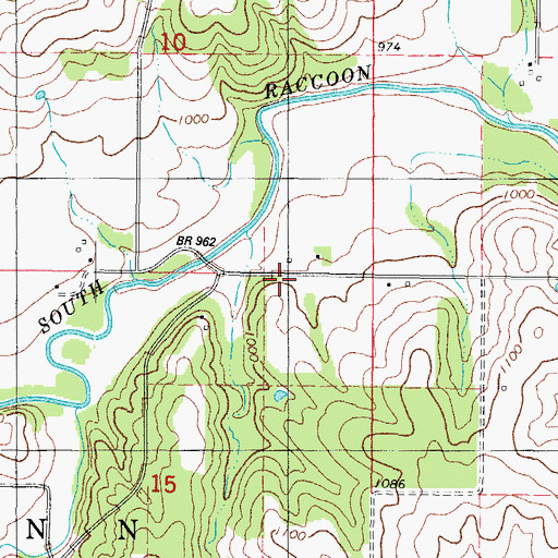 Topographic Map of West Milton Post Office (historical), IA