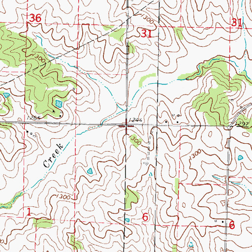 Topographic Map of Graceville Post Office (historical), IA