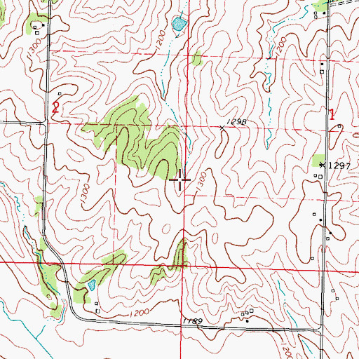 Topographic Map of Erastus Post Office (historical), IA