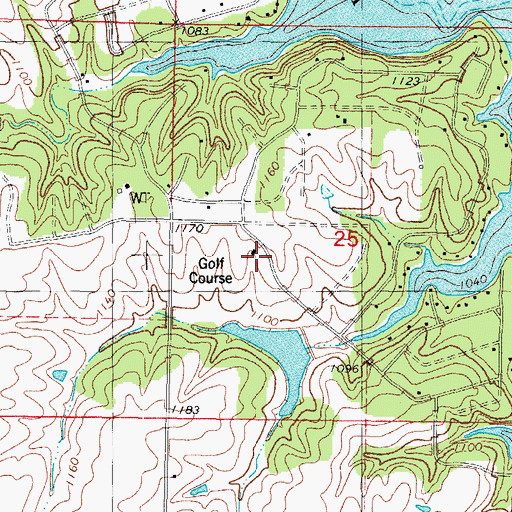 Topographic Map of Lake Panorama National Resort, IA