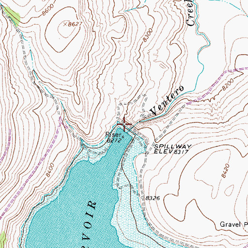 Topographic Map of Sanchez Dam, CO