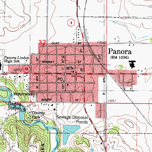 Topographic Map of Panora Family Medicine Center, IA