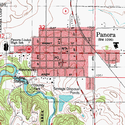 Topographic Map of First Christian Church, IA