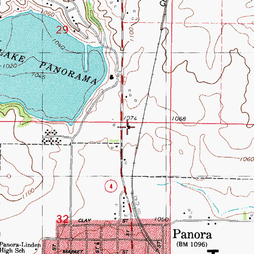 Topographic Map of Saint Thomas Lutheran Church, IA
