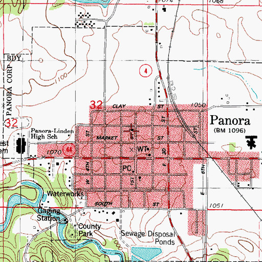 Topographic Map of Saint Cecilia Catholic Church, IA