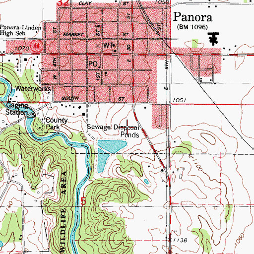 Topographic Map of Lighthouse Assembly of God Church, IA