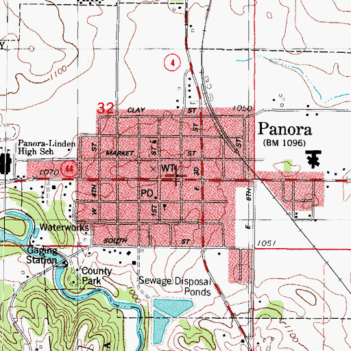 Topographic Map of United Methodist Church, IA