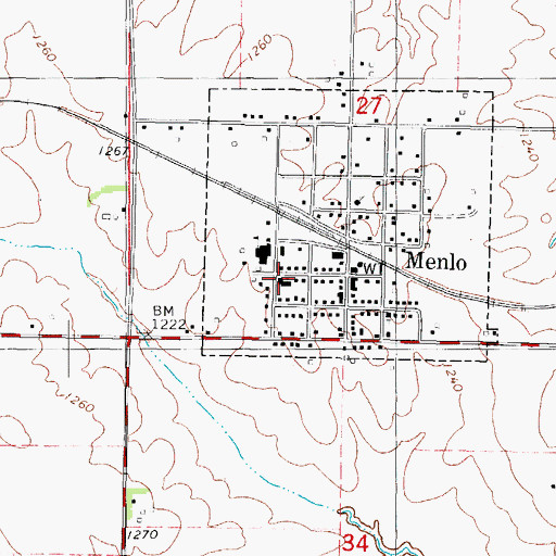 Topographic Map of Methodist Episcopal Church, IA