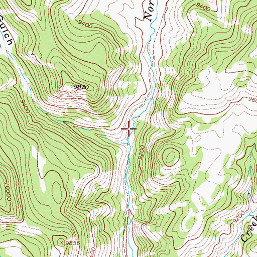 Topographic Map of Paradise Reservoir, CO