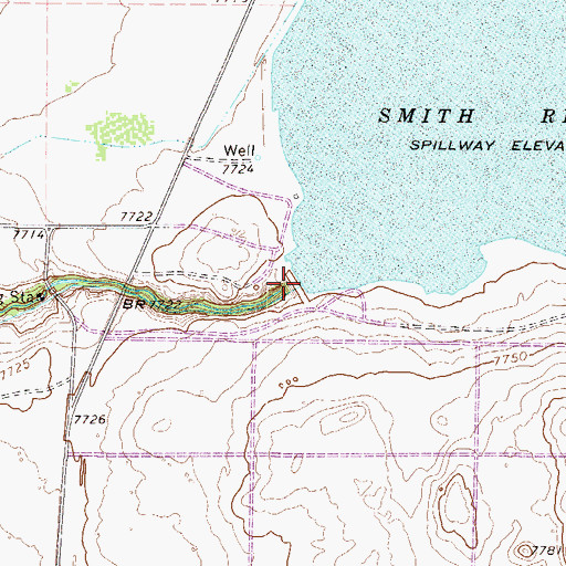 Topographic Map of Smith Dam, CO