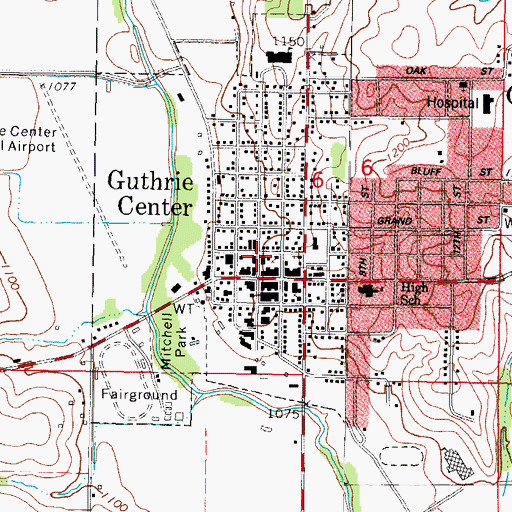 Topographic Map of Christian Church, IA