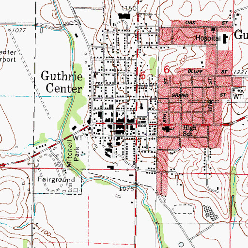 Topographic Map of Kingdom Hall of Jehovah's Witnesses, IA