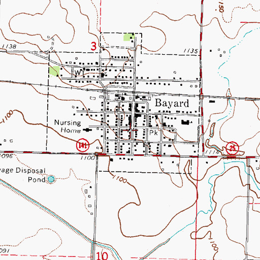 Topographic Map of Church of Christ, IA