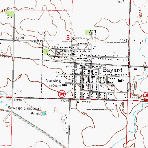 Topographic Map of Bayard-Wichita United Methodist Church, IA