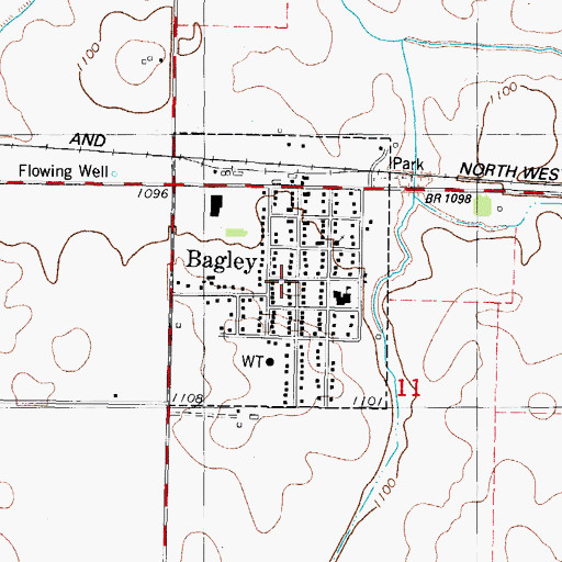 Topographic Map of United Methodist Church, IA