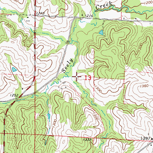 Topographic Map of Sutcliff Woodland, IA