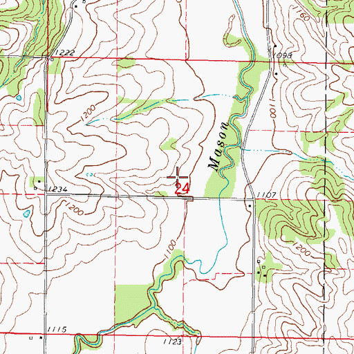 Topographic Map of Maplewood Cemetery (historical), IA