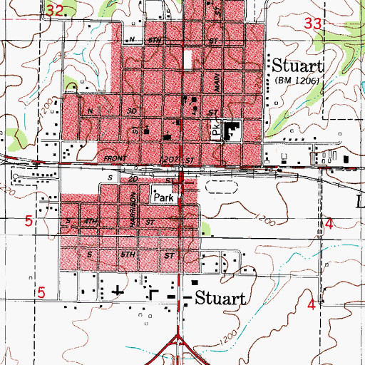 Topographic Map of Congregational Church, IA