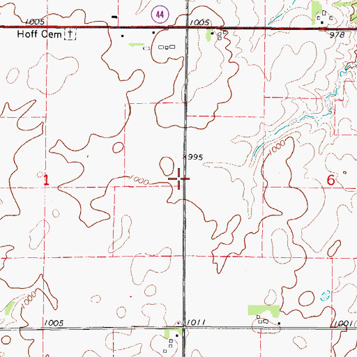 Topographic Map of Osprey Post Office (historical), IA