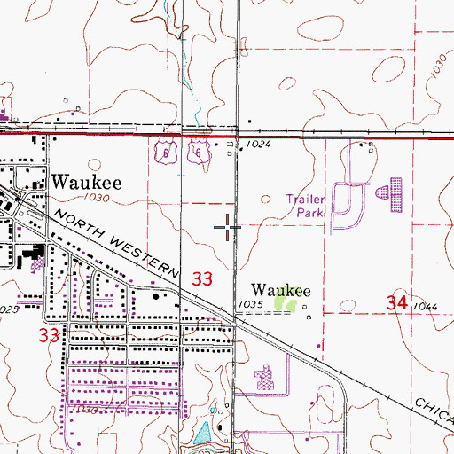 Topographic Map of Saint Boniface Church, IA