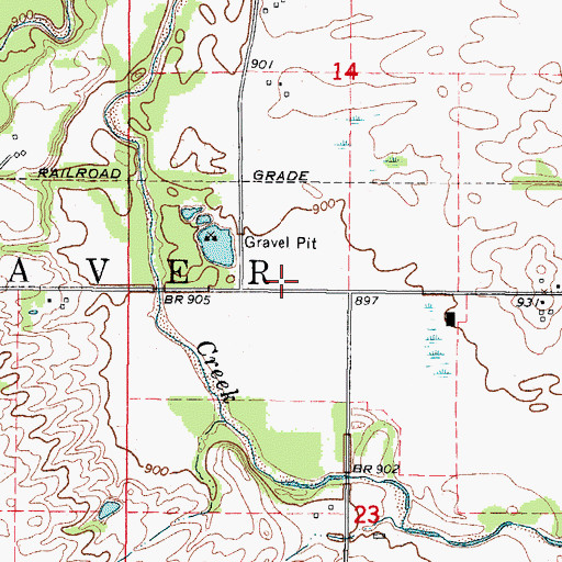 Topographic Map of Lake Robbins Ballroom, IA