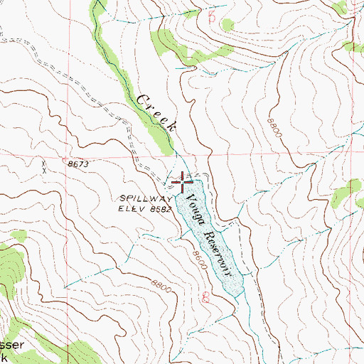 Topographic Map of Vouga Dam, CO