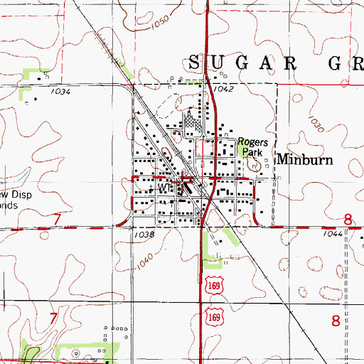 Topographic Map of Heartland Co-op Elevator, IA