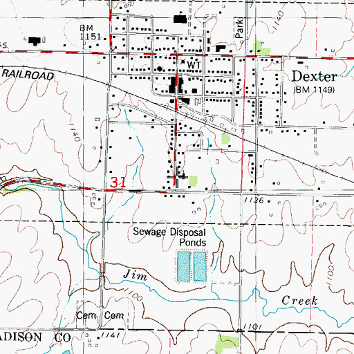 Topographic Map of Zion Lutheran Church, IA
