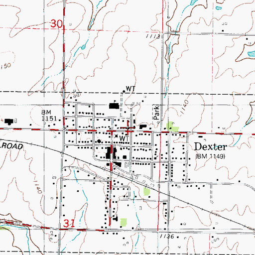 Topographic Map of First Presbyterian Church, IA