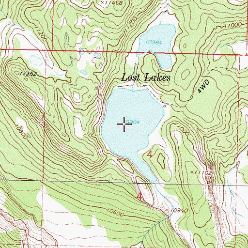 Topographic Map of Lost Lake Reservoir Number 1, CO