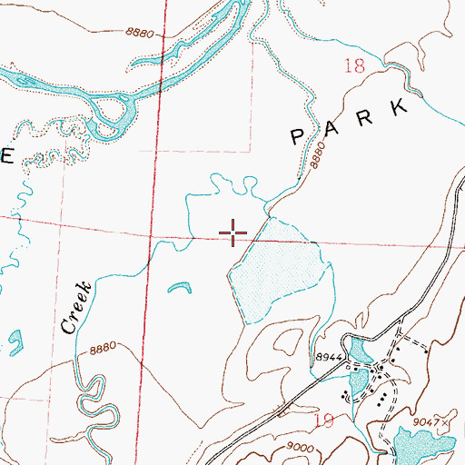 Topographic Map of Meadow Lake Dam, CO