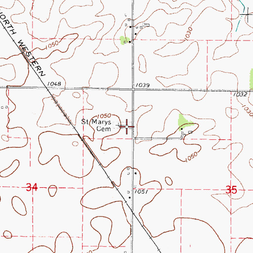 Topographic Map of Dunkard Brethren Church, IA