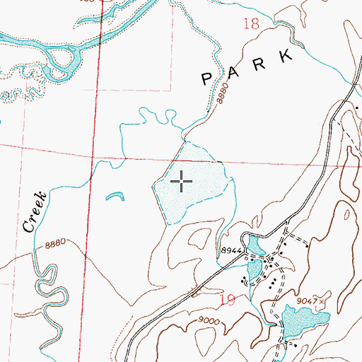 Topographic Map of Meadow Lake Reservoir, CO