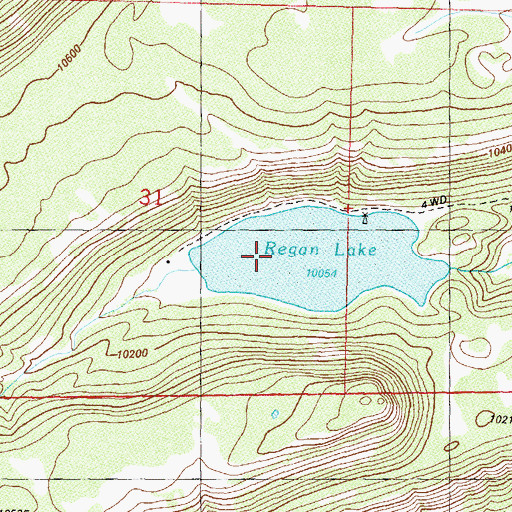 Topographic Map of Regan Dam, CO