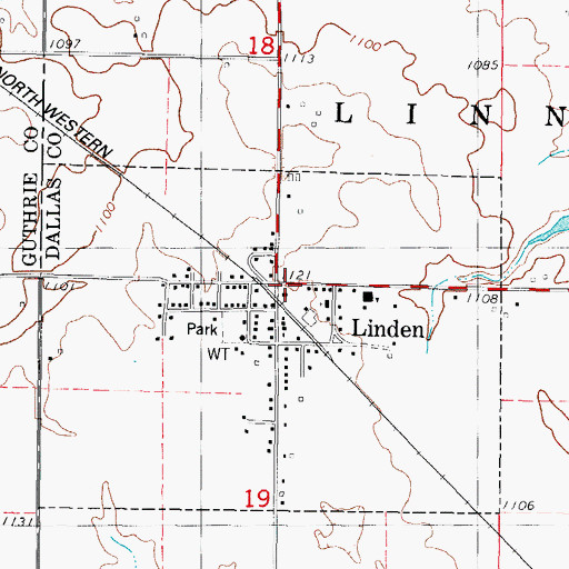 Topographic Map of Shiloh Bible Church, IA