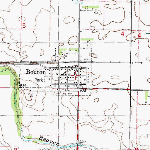 Topographic Map of Saint Paul Lutheran Church, IA