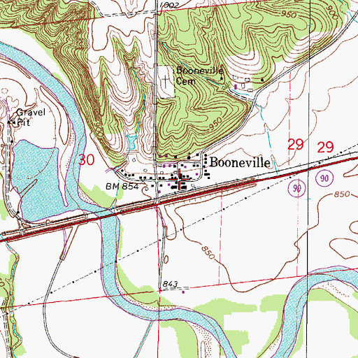 Topographic Map of Heartland Co-op Elevator, IA