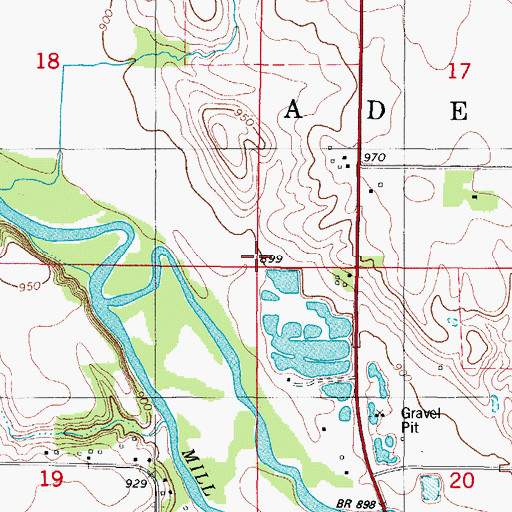 Topographic Map of River Valley Golf Course, IA
