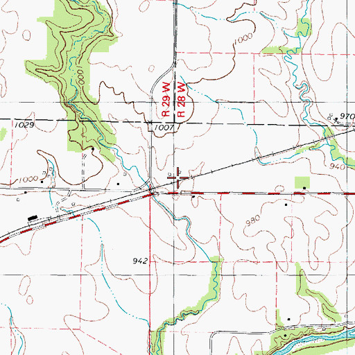 Topographic Map of Raccoon River Trail, IA