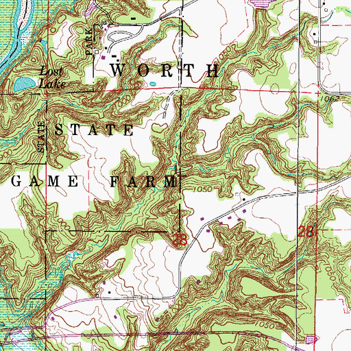Topographic Map of McCoy Wildlife Area, IA