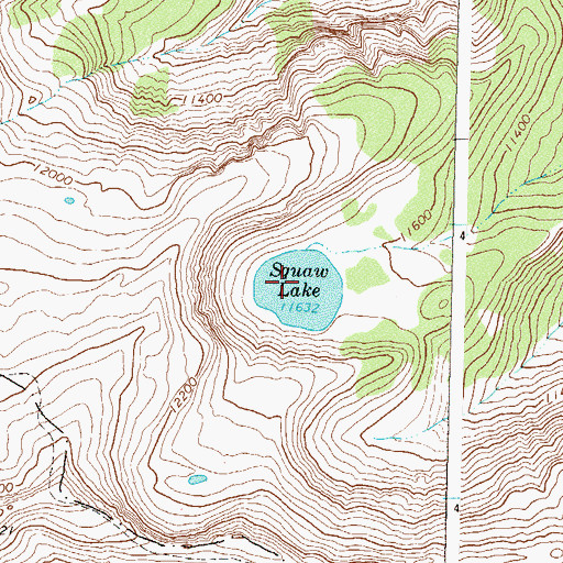 Topographic Map of Squaw Lake Dam, CO