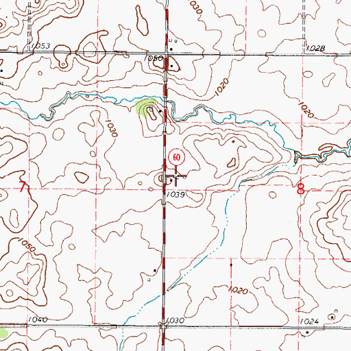 Topographic Map of Griffin Post Office (historical), IA