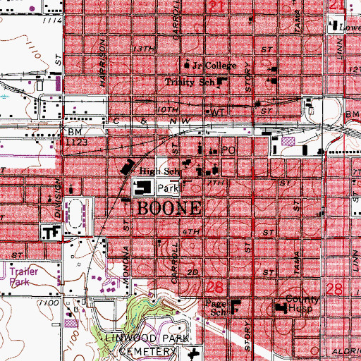 Topographic Map of Heartland Health Center, IA