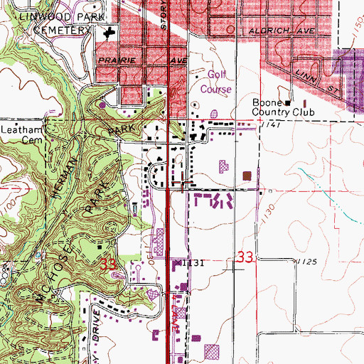 Topographic Map of McFarland Clinic, IA