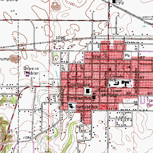Topographic Map of Kingdom Hall of Jehovah's Witnesses, IA